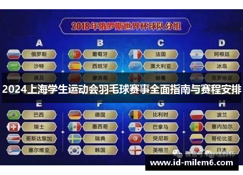 2024上海学生运动会羽毛球赛事全面指南与赛程安排