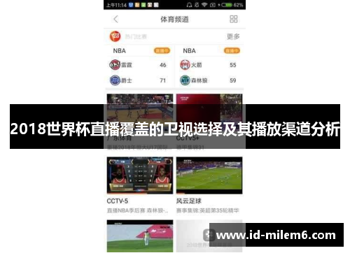 2018世界杯直播覆盖的卫视选择及其播放渠道分析